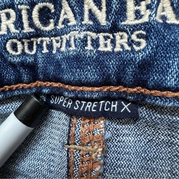 American Eagle Denim Super Stretch Mini Skirt Coastal Cowgirl - Size 10 - Picture 8 of 12